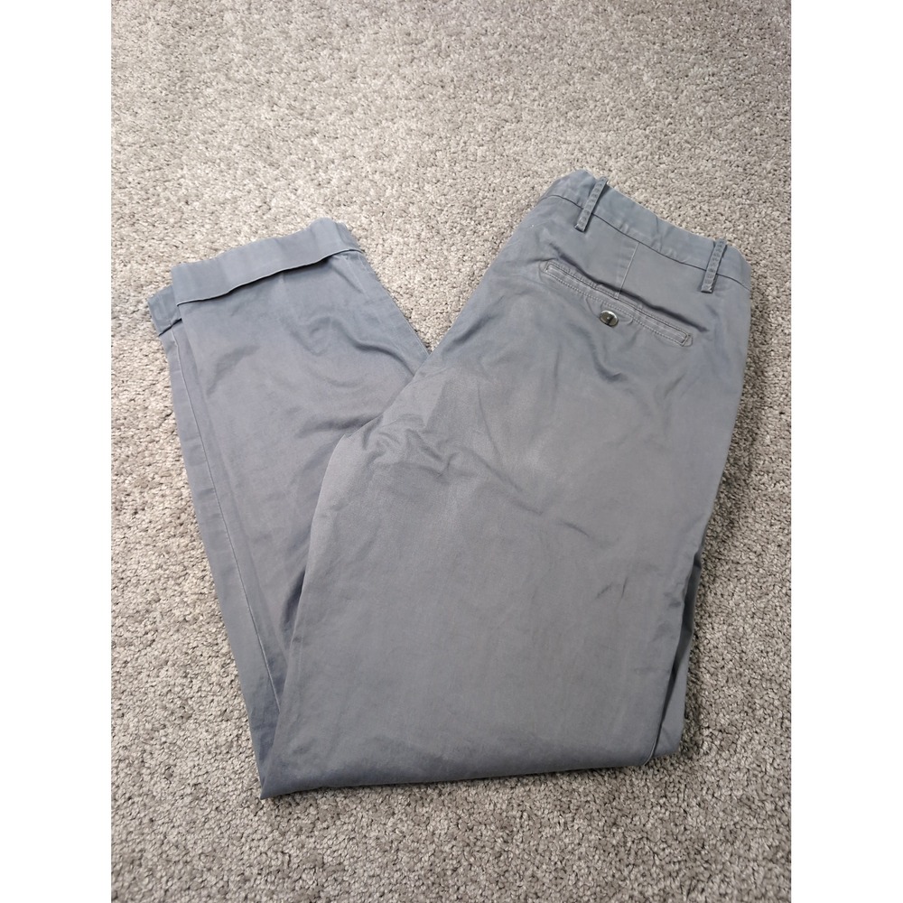 Mango Man Smart Grey Chino Pants Mens 34 Slim Fit‎ Cotton Stretch Trousers